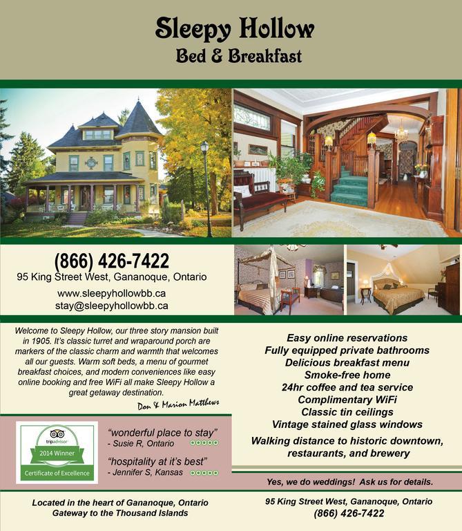 Sleepy Hollow B&B Gananoque Exterior foto
